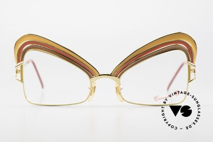 Casanova Arché 7 Limitierte Kunstbrille 24kt, Hommage an den venezianischen Karneval des 18.Jh., Passend für Damen