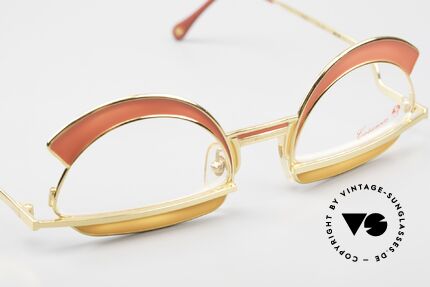 Casanova Arché 5 Crazy Brille Kunstsammler, ungetragene 80er Rarität für Kunstliebhaber, Gr. 50/20, Passend für Damen
