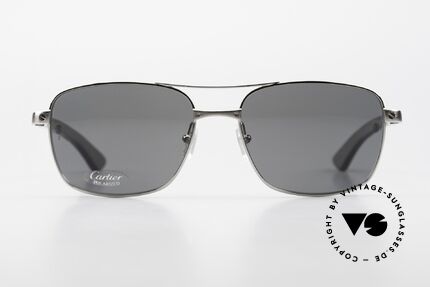 Cartier Santos De Cartier Large Holzbrille Polarized, benannt nach dem Flugpionier A. Santos Dumont, Passend für Herren