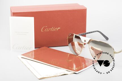 Cartier Limited CT0096S Büffelhorn Gold Verspiegelt, Größe: large, Passend für Herren