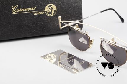 Casanova MTC 11 Kunst Sonnenbrille Metall, eine ca. 30 Jahre alte, ungetragene vintage Rarität, Passend für Herren und Damen