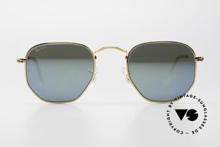 Ray Ban Classic Style III Blau Verspiegeltes B&L Glas, basierend auf Bausch&Lomb Modellen der 20er Jahre, Passend für Herren und Damen