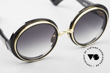 DITA Micro-Round Runde Damensonnenbrille, mit sehr edlen Verlaufsgläsern für 100 % UV Protection, Passend für Damen