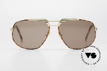 Ted Lapidus 3402 70er Herren Sonnenbrille Pilot, interessantes Design: Piloten-Form (Aviator-Style), Passend für Herren