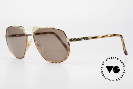 Ted Lapidus 3402 70er Herren Sonnenbrille Pilot, Rahmen ist teilvergoldet und zudem in "schildpatt", Passend für Herren