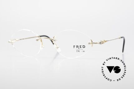 Fred Fidji F4 Randlose Brille Rosegold Details