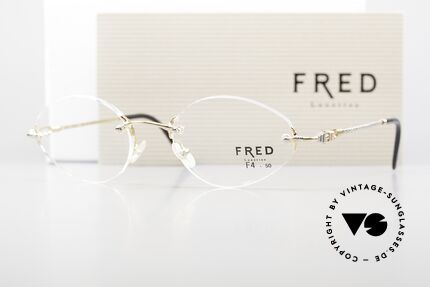 Fred Fidji F4 Randlose Brille Rosegold, Größe: medium, Passend für Damen
