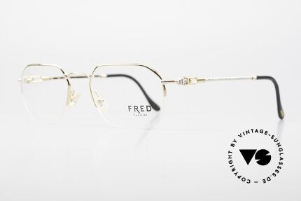 Fred Shetland Halb Rahmenlose Luxusbrille, Modell benannt nach den Shetland Inseln (Schottland), Passend für Herren