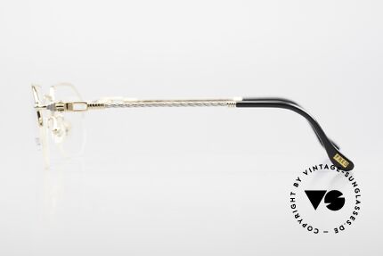 Fred Shetland Halb Rahmenlose Luxusbrille, kostbare bicolore Ausführung in Größe 51°20 (MEDIUM), Passend für Herren