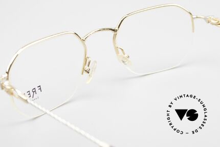 Fred Shetland Halb Rahmenlose Luxusbrille, nicht retro; sondern ein kostbares altes vintage Original, Passend für Herren