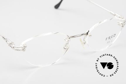 Fred Orcade F3 Randlos Platin Brille Segler, ungetragenes Original mit Box von Fred & Etui von JPG, Passend für Damen