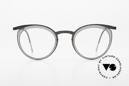 Lindberg 9722 Strip Titanium Panto Stil Damenbrille Rund, Modell 9722, in Größe 45/22, Bügel 135mm, Color PU9, Passend für Damen