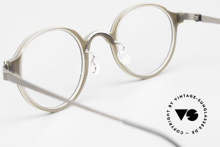 Lindberg 1013 Acetanium Runde Designer Brille Panto, ungetragenes Designerstück mit original Lindberg Etui, Passend für Herren und Damen