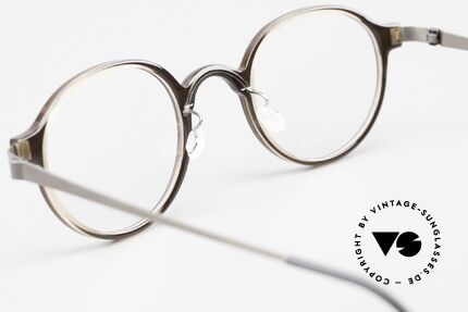 Lindberg 1013 Acetanium Designer Brille Panto Rund, ungetragenes Designerstück mit original Lindberg Etui, Passend für Herren und Damen