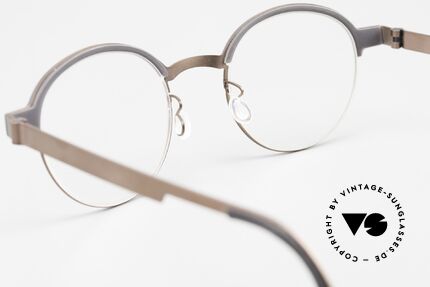 Lindberg 9840 Strip Titanium Panto Designerbrille Herren, die orig. DEMOgläser können beliebig getauscht werden, Passend für Herren