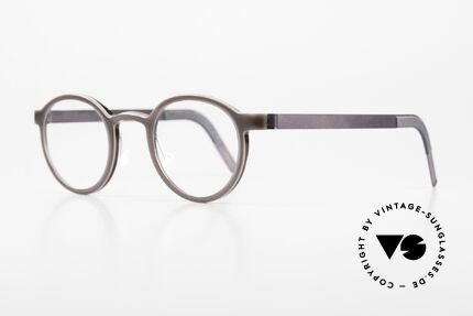 Lindberg 1014 Acetanium Runde Designer Brille Panto, Mod. 1014 in Gr. 46/23: Acetat & Titanium Kombination, Passend für Herren und Damen
