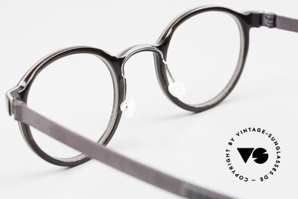 Lindberg 1014 Acetanium Runde Designer Brille Panto, ungetragenes Designerstück mit original Lindberg Etui, Passend für Herren und Damen