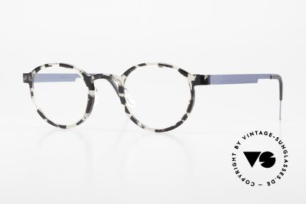 Lindberg 1014 Acetanium Runde Brille Panto Mosaik, interessante LINDBERG Acetanium Brille mit Mosaik, Passend für Herren und Damen