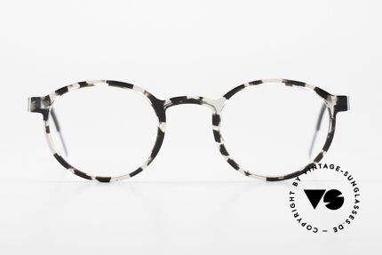 Lindberg 1014 Acetanium Runde Brille Panto Mosaik, Designer-Brille für Damen und Herren gleichermaßen, Passend für Herren und Damen