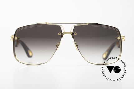 Maybach The King II Herren Sonnenbrille Luxus XL, Luxus Herrensonnenbrille in 24kt gelbgold; LARGE, Passend für Herren