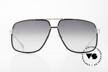 Maybach The Defiant I Platinum Brille Nappa Leder, teure Luxus Herrensonnenbrille; Platin-Plattiert, Passend für Herren