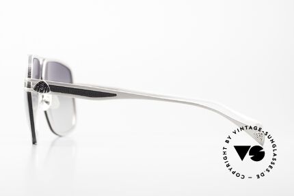 Maybach The Defiant I Platinum Brille Nappa Leder, inspiriert am weltberühmten Automobil-Interieur, Passend für Herren