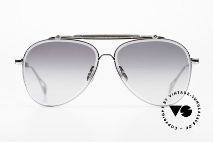 Maybach The Observer I Aviator Ruthenium Ebenholz, kostbare Luxus Herrensonnenbrille; Aviator Style, Passend für Herren