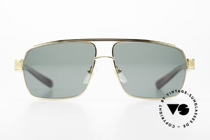 Maybach The Admiral I 24kt Gelbgold Holzbrille, kostbare 24kt gelbgold-plattierte Titanium-Fassung, Passend für Herren