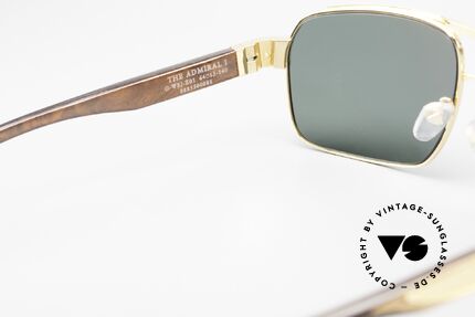 Maybach The Admiral I 24kt Gelbgold Holzbrille, ungetragenes Original mit vollständiger Verpackung, Passend für Herren
