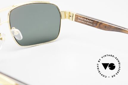 Maybach The Admiral I 24kt Gelbgold Holzbrille, Größe: large, Passend für Herren