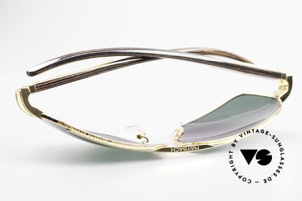 Maybach The Admiral I 24kt Gelbgold Holzbrille, Größe: large, Passend für Herren