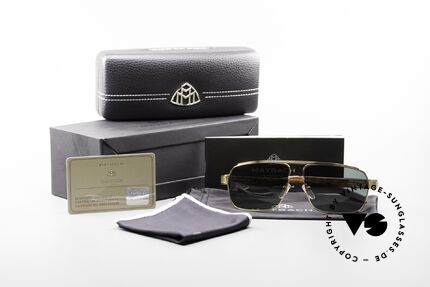 Maybach The Admiral I 24kt Gelbgold Holzbrille, Größe: large, Passend für Herren
