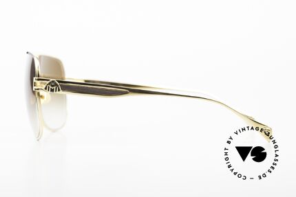 Maybach The Player I Titanbrille 24kt Gold Holz, mit entspiegelten ZEISS Sonnengläsern; nur das Beste, Passend für Herren