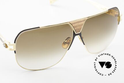 Maybach The Player I Titanbrille 24kt Gold Holz, ungetragenes Original mit vollständiger Verpackung, Passend für Herren