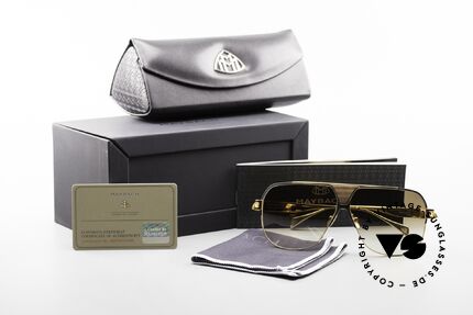 Maybach The Player I Titanbrille 24kt Gold Holz, Größe: large, Passend für Herren