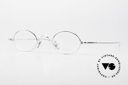 Lunor V 101 Kleine Ovale Brille Platin, LUNOR Brillen-Modell V 101 in Größe 40/23, 140, Passend für Herren und Damen