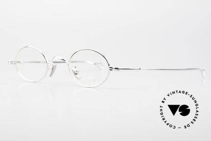 Lunor V 101 Kleine Ovale Brille Platin, PP = platin-plattiert; in made in Germany Qualität, Passend für Herren und Damen