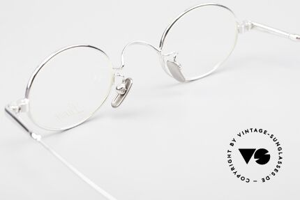 Lunor V 101 Kleine Ovale Brille Platin, Größe: small, Passend für Herren und Damen