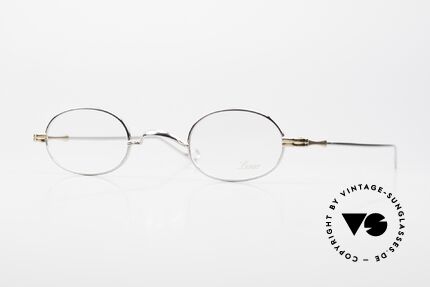 Lunor II 08 Ovale Brille Limited Bicolor, platin-plattierte Fassung & rosé-gold Bügelansätze, Passend für Herren und Damen