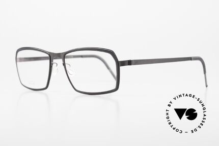 Lindberg 9715 Strip Titanium Herrenbrille Breite Fassung, breites, maskulines Rahmen-Design mit Inner-Rims, Passend für Herren