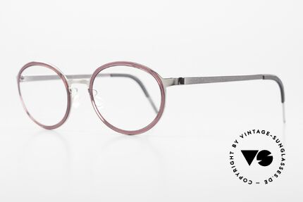 Lindberg 9740 Strip Titanium Ovale Damenbrille Himbeere, ovale Titanium-Fassung mit Inner-Rims in "Himbeere", Passend für Damen