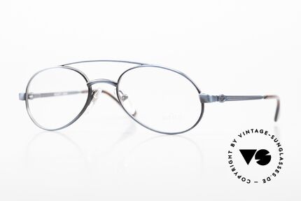Bugatti 08128 Herrenbrille Blau Metallic, klassische BUGATTI Herrenbrille von ca. 1996, Passend für Herren