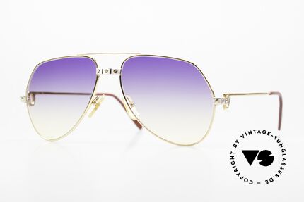 Cartier Vendome Santos - M Glas Violett Zu Gelb Verlauf Details