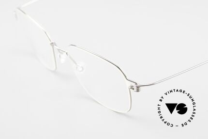 Lindberg Santi Air Titan Rim Herrenbrille Klassisch Silber, extrem stabile Fassung, flexibel & elastisch, und nur 3g, Passend für Herren