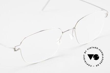 Lindberg Santi Air Titan Rim Herrenbrille Klassisch Silber, ungetragenes Designerstück + orig. Lindberg Magnet-Etui, Passend für Herren