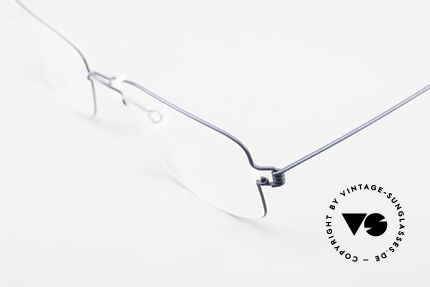 Lindberg Helios Air Titan Rim Herrenbrille In Dunkelblau, extrem stabile Fassung, flexibel & elastisch, und nur 3g, Passend für Herren