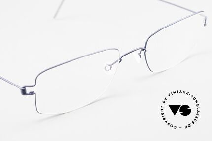 Lindberg Helios Air Titan Rim Herrenbrille In Dunkelblau, ungetragenes Designerstück + orig. Lindberg Magnet-Etui, Passend für Herren