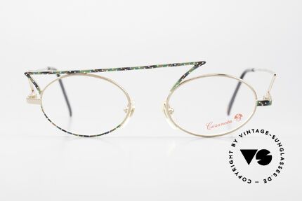 Casanova LC30 ZickZack Brille Blitz Design, interessante 1990er vintage Brillenfassung aus Italien, Passend für Herren und Damen