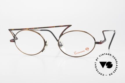 Casanova LC30 Jugendstil Brille Zick-Zack, alte Casanova Brille, Modell LC30, Gr. 48/20, color 03, Passend für Herren und Damen