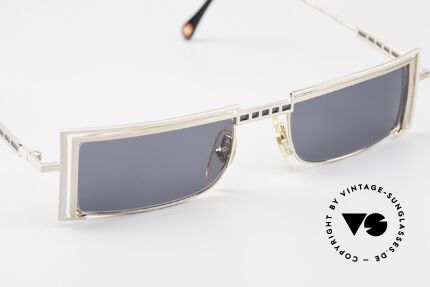 Casanova LC5 Jugendstil Sonnenbrille 90er, ungetragenes Original; graue Gläser mit 100% UV Schutz, Passend für Herren und Damen